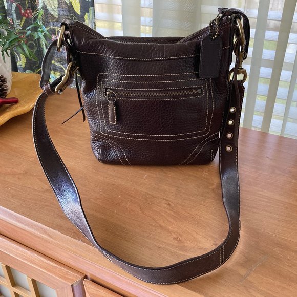 Coach Handbags - Vintage Coach Brown Leather Crossbody Handbag